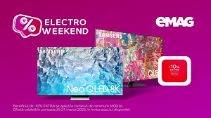Doar acum ai -10% extra la televizor Samsung, 108 cm, smart, 4K Ultra HD! Comandă-l la 1699 lei, nu rata Electro Weekend! | eMAG | Facebook
