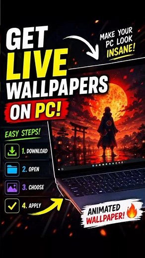 How to Get LIVE Wallpapers on PC 🤯🔥#shorts #livewallpaper #pc #wallpaper #pcsetup