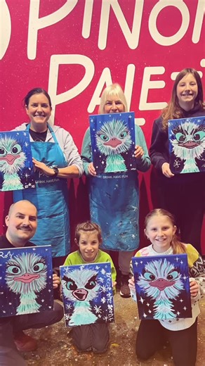 Icey You Emu  Christmas Time in the City #paintandsip #familytime #datenight | Pinot's Palette | Facebook