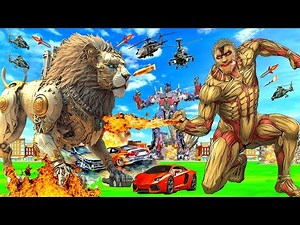 शेर रोबोट Magical Giant Lion Robot Monster Robot Hindi Kahaniya Robot Wala Cartoon Robot Carton