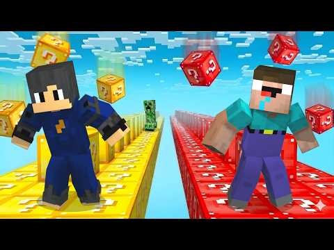 Ultimate Minecraft Lucky Block Race With My 0 IQ Friend
