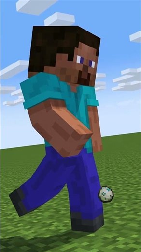 creeper playing football with egg 🍳#minecraft