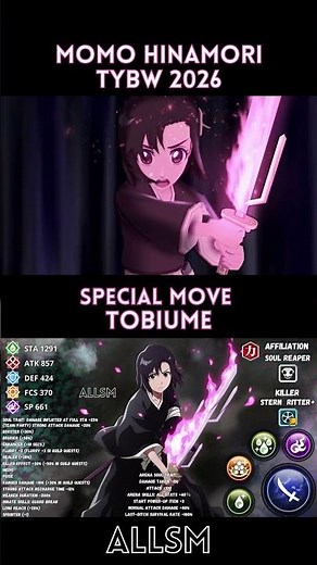 Hinamori Tobiume TYBW 2026 Bleach Brave Souls