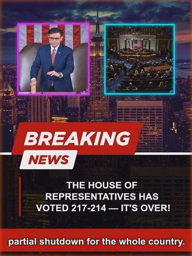 THE HOUSE OF REPRESENTATIVES HAS VOTED 217-214 — IT'S OVER! | US Headline Watch
