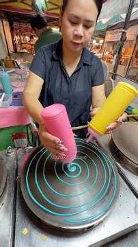 Pretty Milky Way Galaxy Crepe in Bangkok Thailand