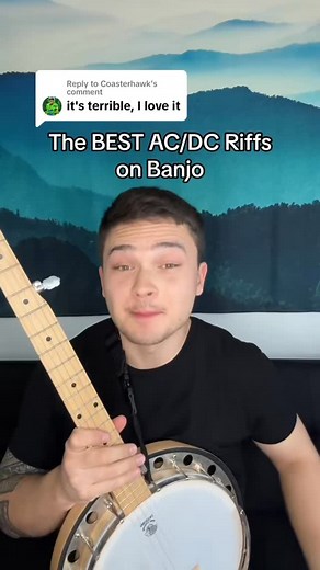 Kainoah Bowman Music on Instagram: "BEST AC/DC riffs on Banjo! 🪕 #guitarist #guitar #classicrock #guitarplayer #acdc #electricguitar #angusyoung #guitarmeme"