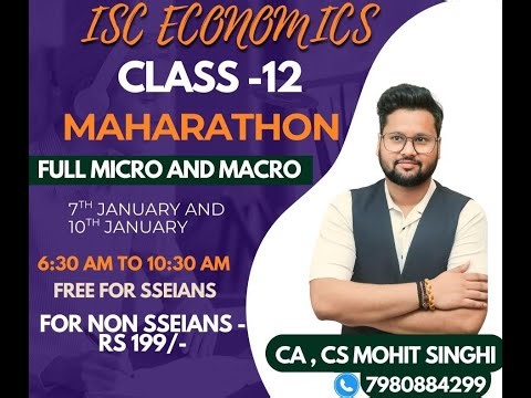 ISC ECONOMICS - CLASS 12 MEGA MARATHON #isc #economics