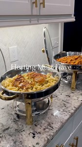 889K views · 26K reactions | Serve in style! ✨ These gold chafing warmers are the ultimate hosting essential! Trimmed in gold, keeping your dishes hot and your setup looking luxe. Perfect for elegant dinners, parties, and unforgettable gatherings  the  for these are in the comments! #chaffingdishes #foodwarmers #holidaypartyideas #buffetstyle #kitchenmusthaves #partyessentials | Rekina Brinkley | Facebook
