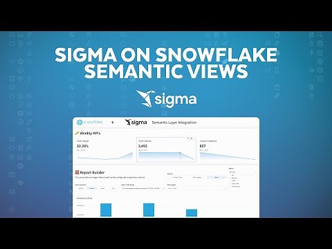 A Demo Of Sigma's New Integration With Snowflake's Semantic Views