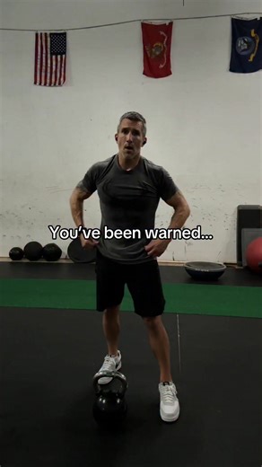 Dan Ford on Instagram: "This is a true grinder EMOM. 7 minutes of continuous work, then minute 8 = 45-second plank to recover and refocus. Squats. Dead cleans. Push presses. High pulls. Burpees. Every major muscle group gets hit — but the real test is your lungs and your discipline. Run the full 8-minute cycle for 5 rounds and see who you really are. 📲 Want more follow-along sessions? 300+ kettlebell workouts + full programs inside the KBMH app. Drop “APP” in the comments and I’ll send you the 