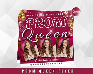 Prom Queen Campaign Flyer Event Poster | Vote Campaign Flyer for Princess Night & Teen Celebration Promotions - Etsy