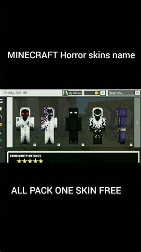 Minecraft horror skin pack name part 1 💀