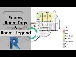 Rooms, Room tags and legend in Revit