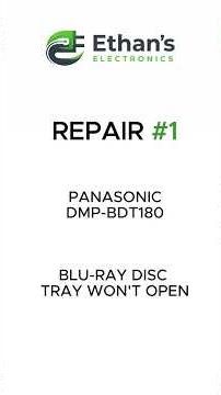 Panasonic DMP-BDT180 Repair - Not Ejecting Disc