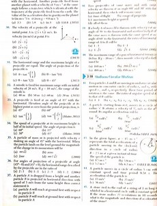 Question 30The velocity of a projectile at the initial point A... | Filo