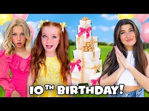 SURPRiSiNG MY SiSTER WiTH 10 GiFTS FOR HER 10TH BiRTHDAY!!