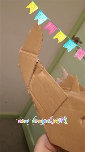 My first cardboard puppet! #cardboardpuppet #cardboard