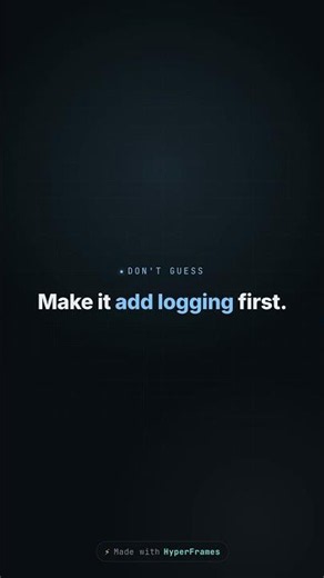 Debug Like a Senior Dev: Add Logging First #Shorts