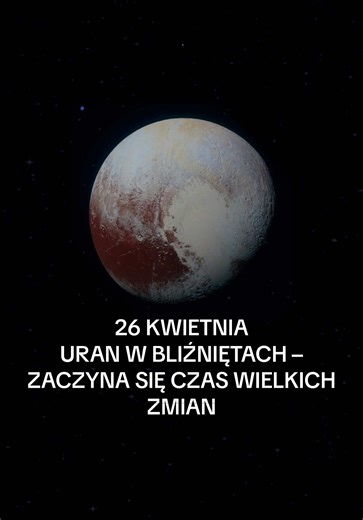 💡26 kwietnia 2026 Uran na stałe wchodzi do Bliźniąt i zostanie tam aż do 2033 roku, a to jest bardzo ważne wydarzenie astrologiczne, bo rozpoczyna nowy etap w sposobie myślenia, komunikacji i podejmowania decyzji. To nie jest energia na chwilę. To wpływ, który przez kolejne lata będzie stopniowo zmieniał to, jak odbieramy informacje, jak reagujemy na świat i jak podejmujemy codzienne wybory. Ostatni raz Uran był w Bliźniętach w latach 1941–1949 - był to czas ogromnych zmian społecznych i techno