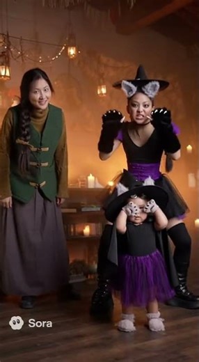 Cute werewolf costume dance