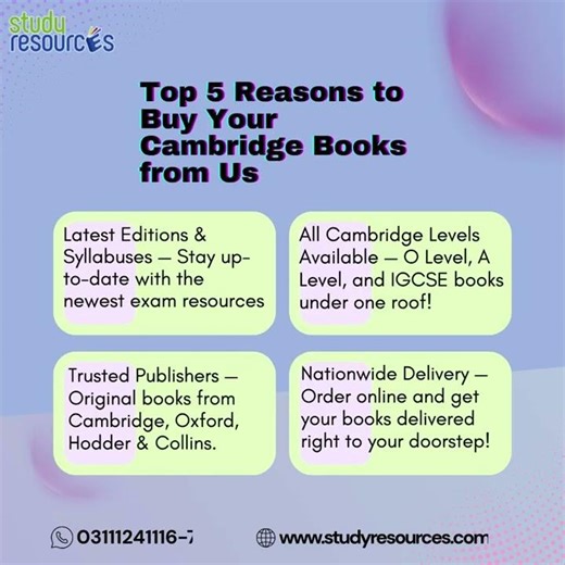 Top 5 Reasons to Buy Your Cambridge Books from Us!