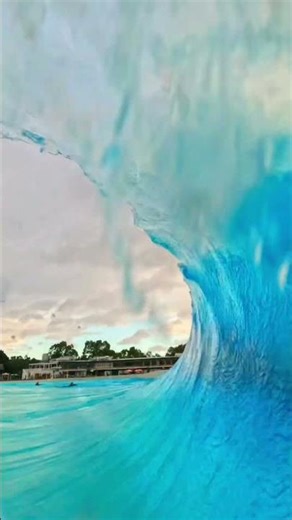 Crazy colours at Sydney wave pool #viral #surf #sydney #fyp #wavepool #waves #tube #pov #gopro