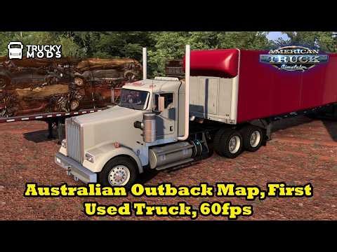 American Truck Simulator 165, Australian Outback Map, First Used Truck, 60fps