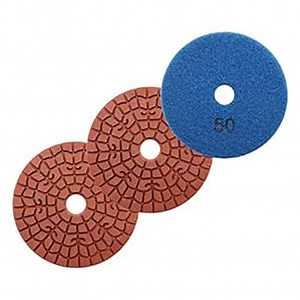 SHDIATOOL Diamond Marble Polishing Pads 50 Grit 4-Inch Sanding Pads for Granite Quartz Stone Set of 3Pieces