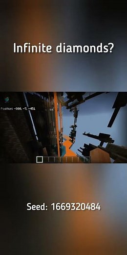 Repeating seed (infinite diamonds!) on Bedrock