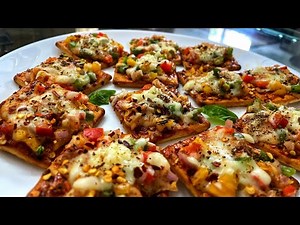 Easy Pizza Crackers Recipe | Light And Quick Snack| Appetizer| How To Make Pizza Crackers