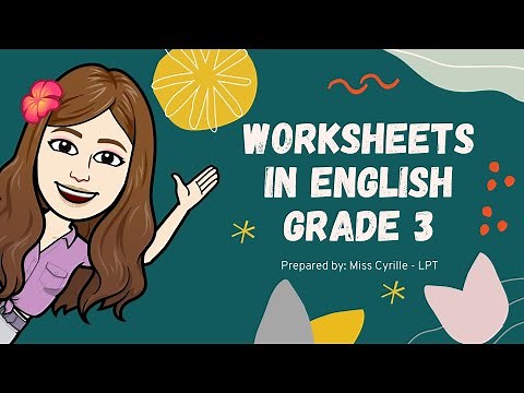 WORKSHEETS IN ENGLISH - GRADE 3 | Miss Cyrille