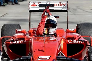 Sebastian Vettel in a dominant win at the Hungarian Grand Prix