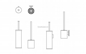 Toilet Brush - Free CAD Drawings