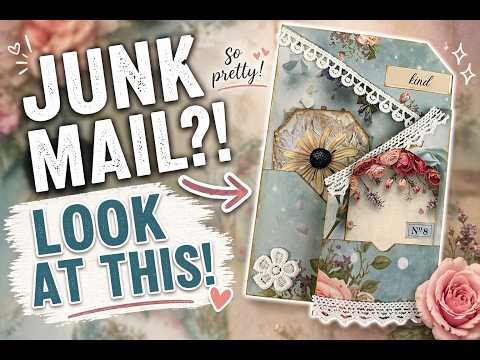 Turn Junk Mail Into BEAUTIFUL Vintage Ephemera 💌 | Easy DIY Journal Pockets