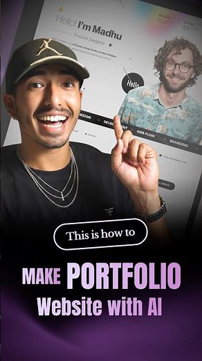 How I created a Live Portfolio Website in 5 mins #shorts #aiforcreators #portfolio #aitool #website