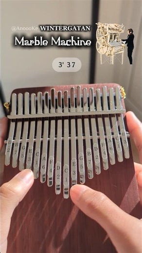 Wintergarten - marble Machine played on kalimba cover #kalimbacover #kalimbatabs #marblemachine