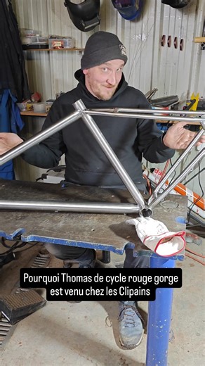 Pourquoi Thomas de cycle rouge gorge est venu chez les Clipains Salamandre @cyclesrougegorge #stagefabricationcadrevelo #titaniumbike #stagesouduretig #diy | Les Clipains Salamandre