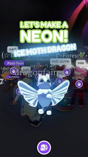 Let's make a neon ice moth dragon! 🧊🐉 #roblox #adoptme #robloxadoptme #icemothdragon #neonicemothdragon #adoptmeneon