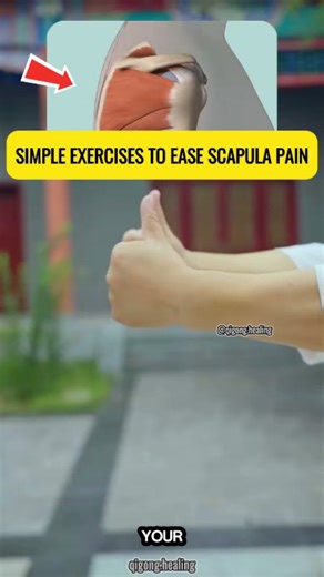 "2 Simple Exercises to Relieve Shoulder & Upper Back Pain! 💪 Ease discomfort, improve posture, and feel better every day—just a few minutes is all it takes! #ShoulderPainRelief #UpperBackRelief #DailyStretch #HealthTips #HomeWorkout #PainFreeLiving #FitnessForAll #SelfCareRoutine" | Qigong Healing