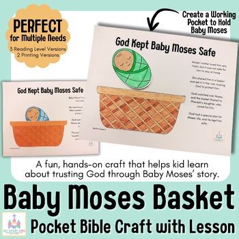 Baby Moses Basket Craft | God Kept Moses Safe | Bible Craft for Kids | Exodus