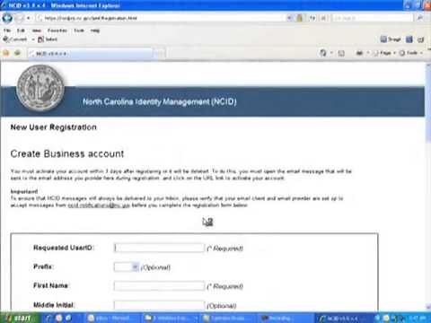 Registering for NCID