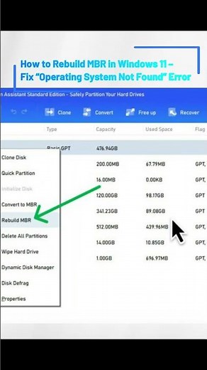 How to Rebuild MBR in Windows 11 – Fix “Operating System Not Found” Error