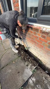 Damp Proofing Starts With Effective Water Management 🌧️ ❌ Matt’s digging out a channel for a french drain ☔️ 👋 #weatherwise #damp #rain #weather | Weather Wise