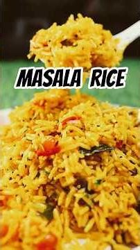 Easy Masala Rice Recipe #masalarice #youtubeshorts #shortvideo
