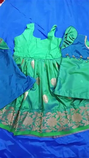 Pattu pavadai sattai in Peacock Blue and green #chuttipattus #tamiltradition