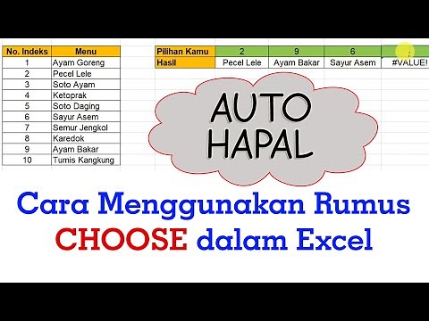 Cara Menggunakan Formula Rumus Choose pada Excel | Belajar Mudah Microsoft Excel