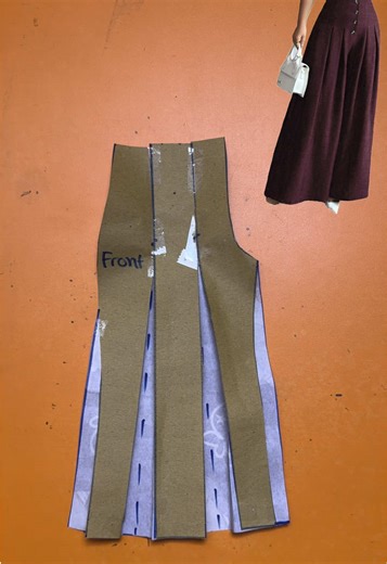 Guide to Designing Elegant Pleated Pants ✨ #sewing #pattern #patterndesign #sewingtips #patternmaking