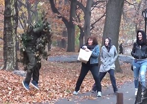 Ed Bassmaster Returns as Bush Man to Surprise Unsuspecting People in New York City