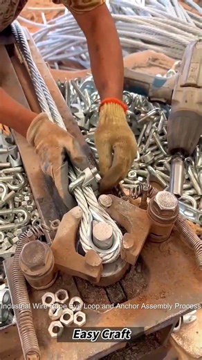 Industrial Wire Rope Eye Loop and Anchor Assembly Process