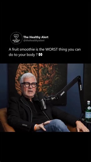 Health Education | Heart Care | Advice on Instagram: "Follow @thehealthyalert for more science-backed health & longevity advice ! When Dr. Gundry says “a fruit smoothie is the worst thing you can do to your body” and then doubles down on it, even Dr. Mike is visibly stunned — and for good reason. Yes, context matters. Blending fruit can raise glycemic load, especially if you remove fiber, add juices, syrups, or drink it on top of an already ultra-processed diet. But calling fruit smoothies the w